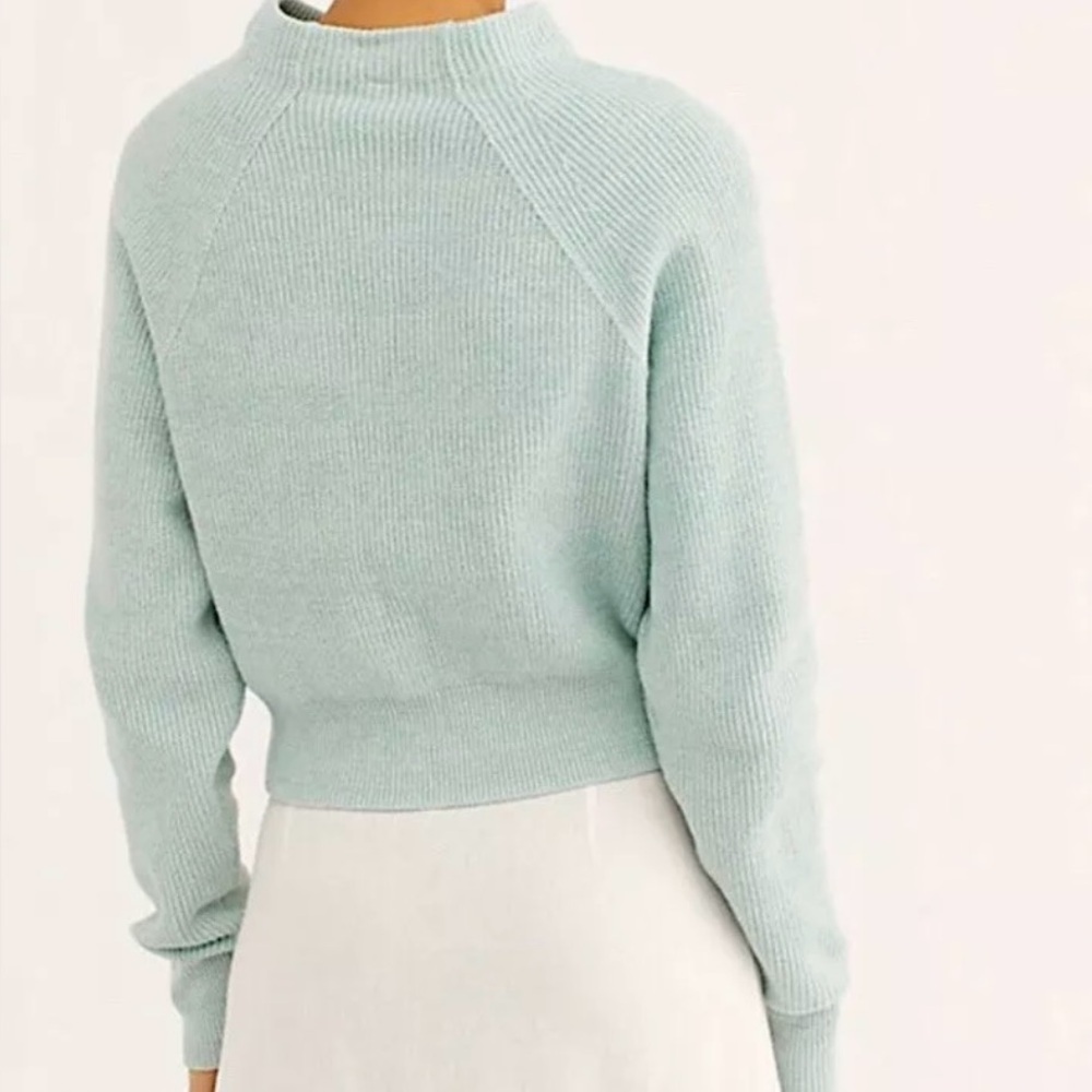 Free People Mint Green Too Good Pullover Sweater Size Large - Picture 2 of 10